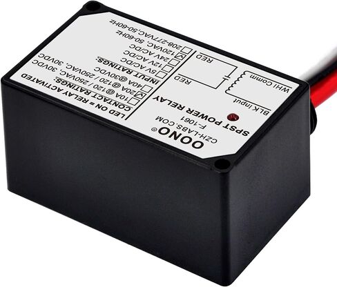 AC 120V SPST 20Amp 250Vac/30Vdc Power Relay Module, Plastic Enclosure and Pre-Wired in Saudi Arabia
