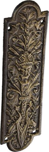 Design Toscano Greenman Iron Door Plate, Bronze in Saudi Arabia