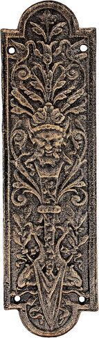 Design Toscano Greenman Iron Door Plate, Bronze in Saudi Arabia