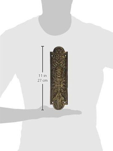 Design Toscano Greenman Iron Door Plate, Bronze in Saudi Arabia