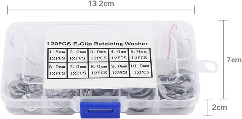 120 قطعة E كليب 304 الفولاذ المقاوم للصدأ الاحتفاظ المفاجئة الدائري 1.5 مللي متر إلى 10 مللي متر مجموعة إحكام in Kuwait