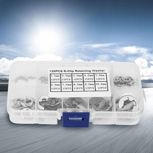 120 قطعة E كليب 304 الفولاذ المقاوم للصدأ الاحتفاظ المفاجئة الدائري 1.5 مللي متر إلى 10 مللي متر مجموعة إحكام in Kuwait