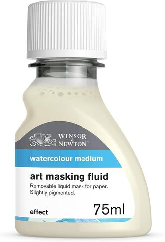Winsor & Newton Watercolor Medium، سائل إخفاء فني، زجاجة 75 مل (2.5 أونصة) أصفر in Saudi Arabia
