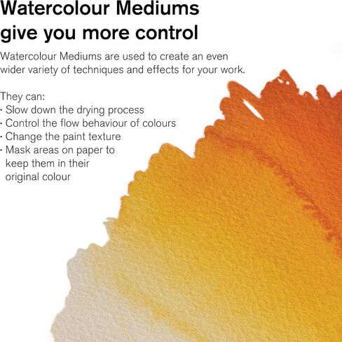 Winsor & Newton Watercolor Medium، سائل إخفاء فني، زجاجة 75 مل (2.5 أونصة) أصفر in Saudi Arabia