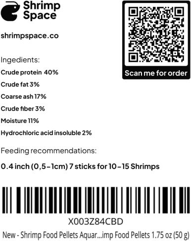 Shrimp Food Pellets Aquarium Shrimp Food, Freshwater Shrimp Supplies, Neocaridina Shrimp Food Pellets 1.75 oz (50 g) (Complete) in Saudi Arabia