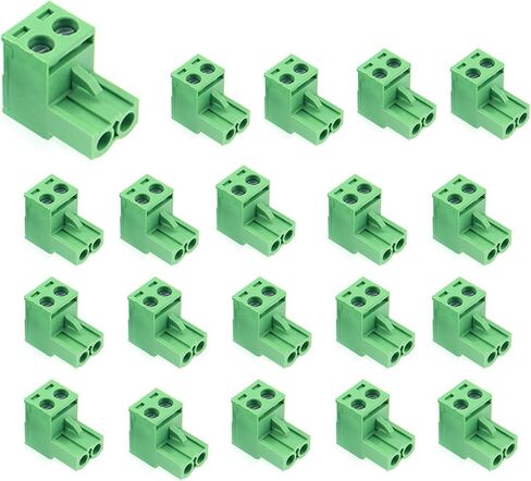 20 PCS 3 Pin 5.08mm Pitch Pluggable PCB Screw Terminal Block Phoenix 3 Pin Male Plug for 24-12AWG in Kuwait