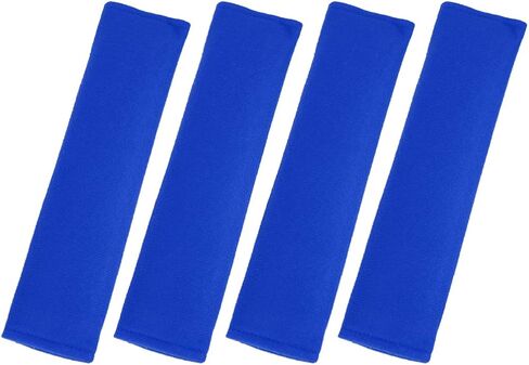 X AUTOHAUX 4pcs Universal Blue Car Safety Seat Belt Pads Cover with Soft Polyester Fiber Auto Seatbelt Shoulder Pad for More Comfortable Driving in Saudi Arabia