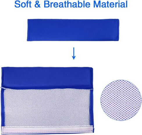 X AUTOHAUX 4pcs Universal Blue Car Safety Seat Belt Pads Cover with Soft Polyester Fiber Auto Seatbelt Shoulder Pad for More Comfortable Driving in Saudi Arabia