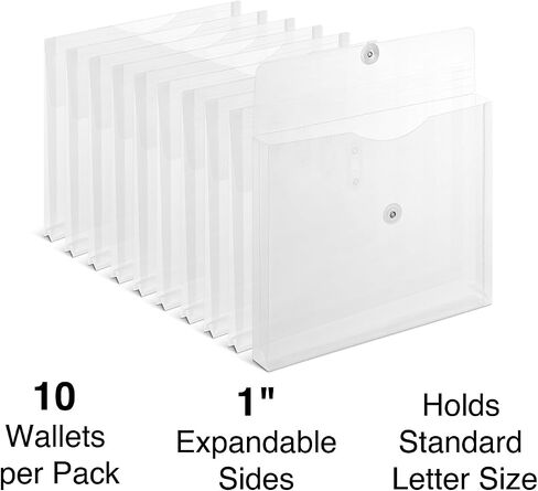 Staples Poly Envelopes w/ Side Opening, Letter, Clear, 10/Pac in Saudi Arabia