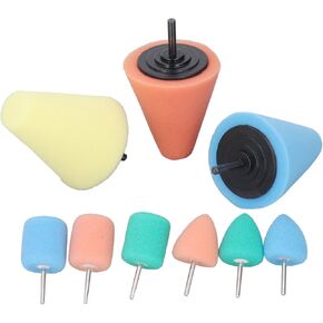 KIMISS 9Pcs Polishing Cone Sponge Buffing Balls for Automotive Wheel Hub Care - Versatile Metal Polish Tool for Drills & Grinders - Ideal for Tight Spaces and Complex Designs in Saudi Arabia