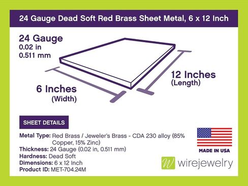 20 Gauge 0.032 Dead Soft Nickel Silver Sheet Metal - 6x12 Inch in Kuwait