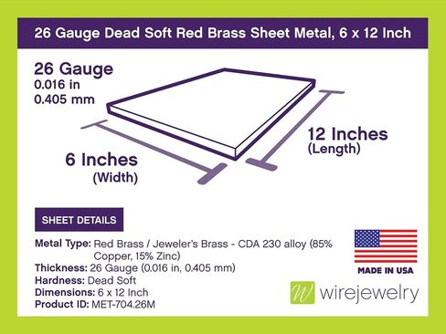 20 Gauge 0.032 Dead Soft Nickel Silver Sheet Metal - 6x12 Inch in Kuwait
