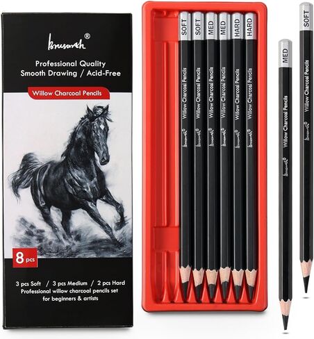 أقلام الرصاص الفحم للرسم ، 18 PCS Art Pencil Kit ، قلم رصاص رسم مهني ، لوازم فنية للرسم ، التظليل ، الرسم ، المزج ، أقلام فنان للمبتدئين والفنانين in Kuwait