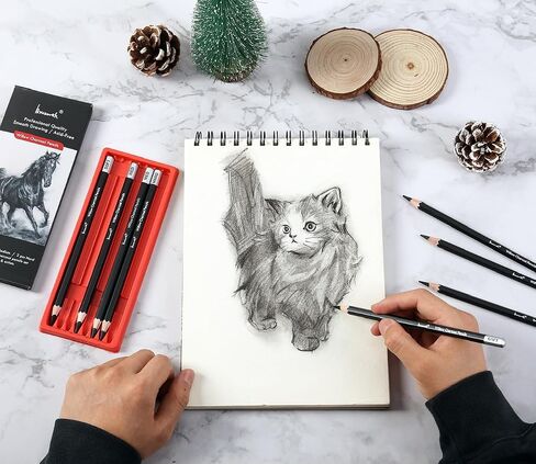 أقلام الرصاص الفحم للرسم ، 18 PCS Art Pencil Kit ، قلم رصاص رسم مهني ، لوازم فنية للرسم ، التظليل ، الرسم ، المزج ، أقلام فنان للمبتدئين والفنانين in Kuwait