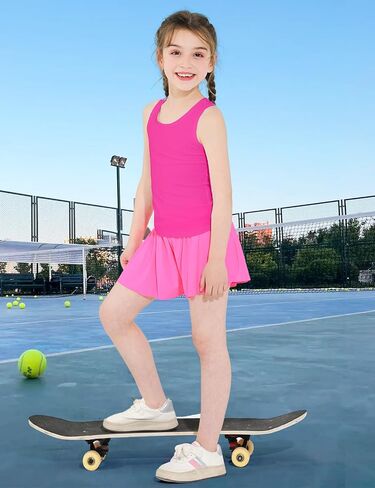 Girls Tank Tops Size 10-12 Sleeveless Crew Neck Racerback Crop Tops for Girls Kids Athletic Tank Top for Dance Yoga Gym Sparkle Blue in Saudi Arabia