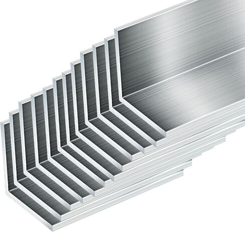 12PCS 15.55"(395mm) Length Aluminum Angle,1"x1"x1/16 Aluminum Angle,1/16" Thick 6061 T6511 Mill Stock. in Kuwait
