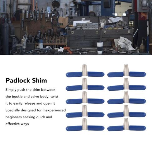 10 Pcs Padlock Shim Pick, Easy Unlocking, Sturdy Aluminum Alloy, Portable, Beginners, for Unlocking Padlocks in Saudi Arabia