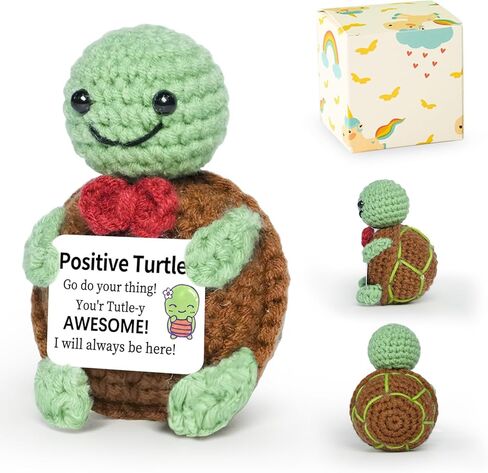 Mom Gifts from Daughter Son, Mini Crochet Turtle for Mothers Birthday New Bonus Step Mom Mama Mother in Law Gifts Ideas, Emotional Support Crochet Turtle in Saudi Arabia