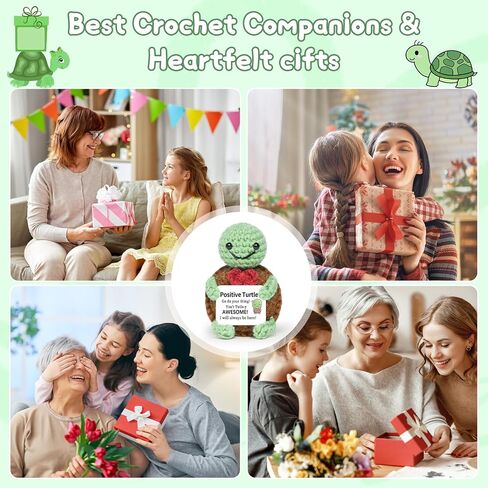 Mom Gifts from Daughter Son, Mini Crochet Turtle for Mothers Birthday New Bonus Step Mom Mama Mother in Law Gifts Ideas, Emotional Support Crochet Turtle in Saudi Arabia