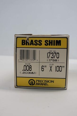 Precision Brand 17370 Brass Shim Stock Roll 6in x 100in 0.008in in Kuwait