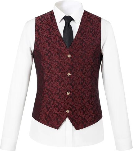 Men's 3 Piece Suits Slim Fit Plaid Double Breasted Blazer Vest Pants Set Wedding Party Tuxedo，Black 4XL in Kuwait