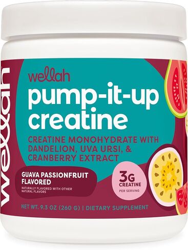 Pump-It-Up Creatine (50 Servings, Tropical Punch) - Creatine Monohydrate with Dandelion, Uva Ursi, & Cranberry Extract in Kuwait