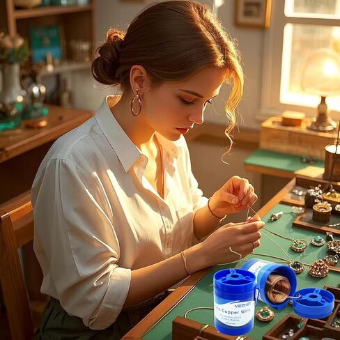 سلك النحاس 22 مقياس ، 99.9 ٪ ناعم ناعم ، لفة 560 قدم ، 1.2 رطل موزع لصنع المجوهرات ، البستنة الكهربائية ، ديي ، الديكور ، مشاريع العلوم in Saudi Arabia