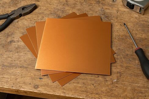 Metal Made Easy 16oz Pure Copper Sheet Metal 6 x 6 Sheets for Crafting, Jewelry Making, Electrical, Roofing, DIY Projects, Repair, Hammering, Stamping, Etching, Grounding – 24 Gauge Pack of 4 in Saudi Arabia