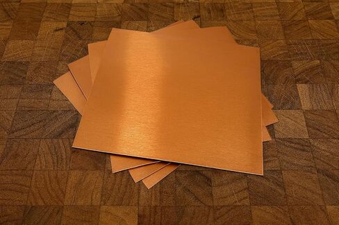 Metal Made Easy 16oz Pure Copper Sheet Metal 6 x 6 Sheets for Crafting, Jewelry Making, Electrical, Roofing, DIY Projects, Repair, Hammering, Stamping, Etching, Grounding – 24 Gauge Pack of 4 in Saudi Arabia