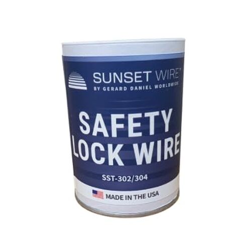Safety Lock Wire - T302/304 Stainless Steel Safety Wire for Aviation, Automotive, Industrial Use - 1lb Dispenser Can - Made in USA (0.032 in) in Saudi Arabia