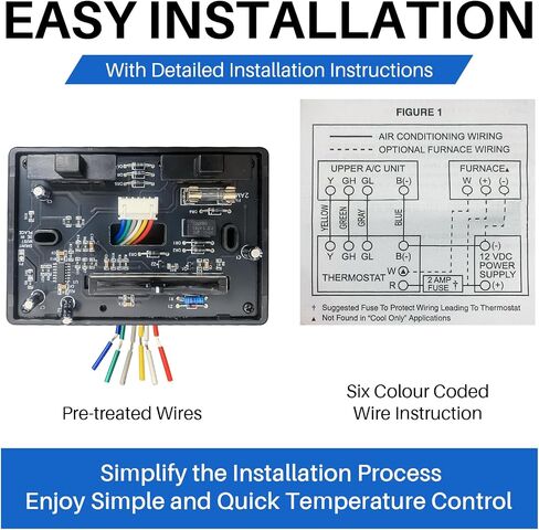 OEM 7330G3351 RV Air Conditioner Thermostat Replacement for Coleman Mach Series, 7330F3852 Single Stage Heating/Cooling Control Unit for RV AC Systems, White, 7330F3852 in Saudi Arabia
