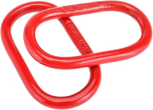 EGV Oblong Master Link, 1 Pack, 1/2", 4400 lbs, Grade 80 Steel Heavy Duty Chain Lifting Ring, for Lifting and Rigging Applications – Red in Saudi Arabia