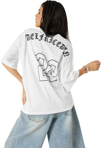 Aelfric Eden Mens Jersey Derts رقم طباعة رقم Tees للجنسين الرسوم المتضخم in Kuwait