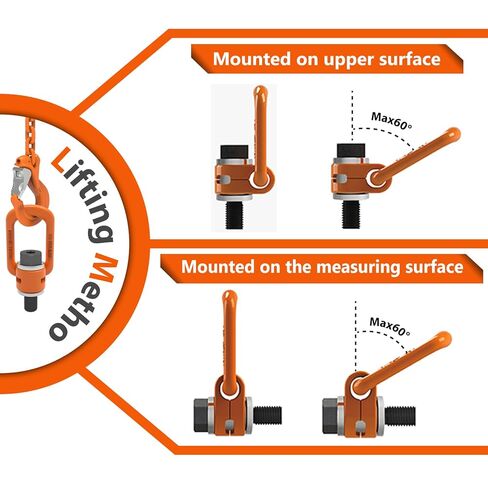 2 pcs العين البراغي M16 x24 كحد أقصى الحمل 1.5 طن متري الخيط العالمي حلقات رافعة دوارة 360 درجة مصنوعة من الصلب من سبائك ، قوة الشد> 1080mpa in Kuwait