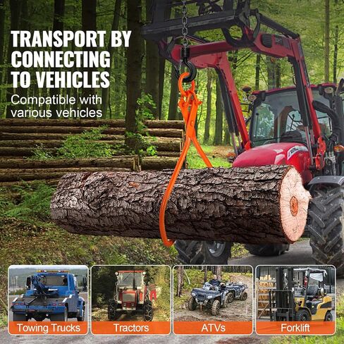 VEVOR Timber Claw Hook, 28 inch 4 Claw Log Grapple Logging Tongs, Swivel Steel Log Lifting Tongs 31" Max Opening, Eagle Claws with 2205LBS/1000kg Loading Capacity for Tractors, ATVs, Trucks, Forklifts in Saudi Arabia