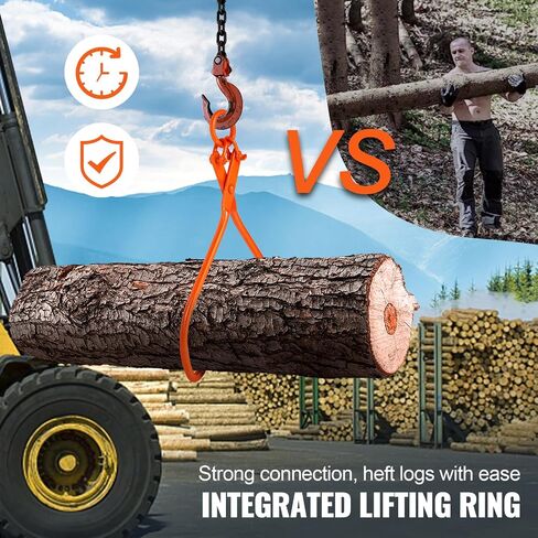 VEVOR Timber Claw Hook, 28 inch 4 Claw Log Grapple Logging Tongs, Swivel Steel Log Lifting Tongs 31" Max Opening, Eagle Claws with 2205LBS/1000kg Loading Capacity for Tractors, ATVs, Trucks, Forklifts in Saudi Arabia