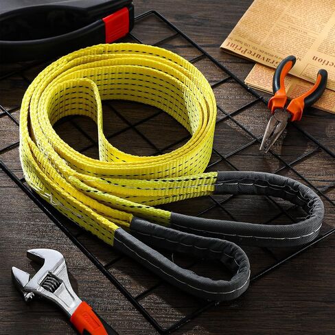 4 PCS Lift Sling Straps Huffle Duty Web Slings أحزمة نايلون البوليستر لرافعة سيارة خارجية باستخدام في الهواء الطلق باستخدام in Kuwait