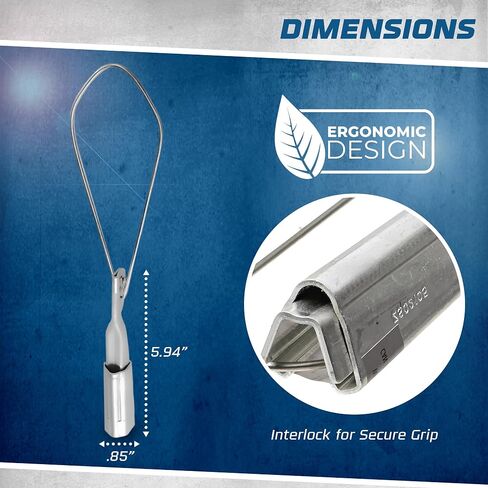 Ohlectric 6 Pack - المدى 6-2 مشابك إسفين الألومنيوم - مقبض كرة من الفولاذ المقاوم للصدأ - نظام قفل آمن - تشديد الكابلات الجوية والوقاية من SAG - مشبك متين in Kuwait