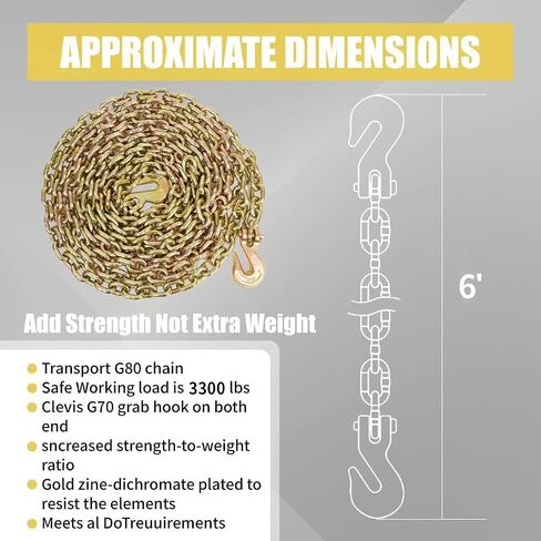 سلسلة توصيلات النقل G80 الشاقة في 5/16 "× 20 قدمًا in Saudi Arabia