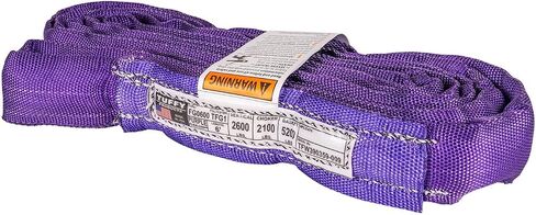 Tuffy Flexi-Grip Red 6 ft Endless Round Sling, 13,200 lb. Vertical Capacity, Heavy Duty Lifting Sling, USA Made in Saudi Arabia