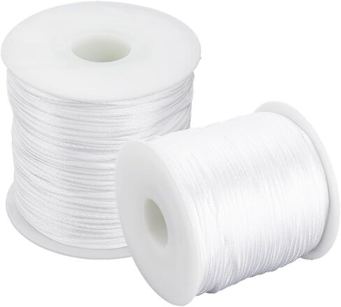 175 Yards/160m 1mm Black Nylon Cord Rattail Satin Cord Bulk Beading Thread for Jewelry Making Threads Supplies DIY Chinese Knot Bracelets Necklaces Macrame Craft Wind Chime Dream Catchers in Kuwait