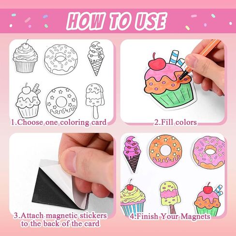 Sanixin 30 pcs عيد الأب DIY Crafts Magnets Kit Color Your Happy Foder's Day Magnet لأفضل Dad DIY تلوين الحلي المغناط in Kuwait
