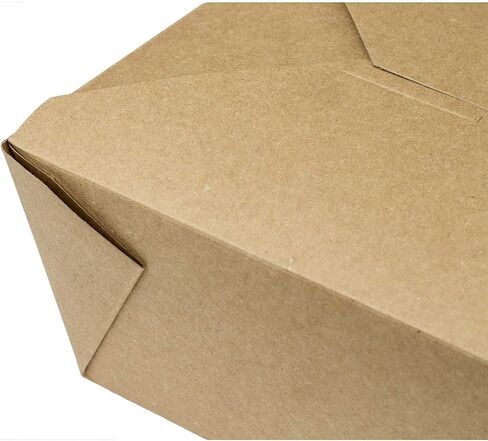 Karat Paper to Go Boxes [76 oz - 200 ct] Leak-Resistant, Microwavable, Heavy-Duty Take Out Boxes | Grease Resistant & Stackable, Black in Kuwait