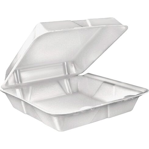 DART - DRC90HT1R Dart 90HT1R Lg Foam Hinged Container, 9 Inches (Case of 200), White in Saudi Arabia