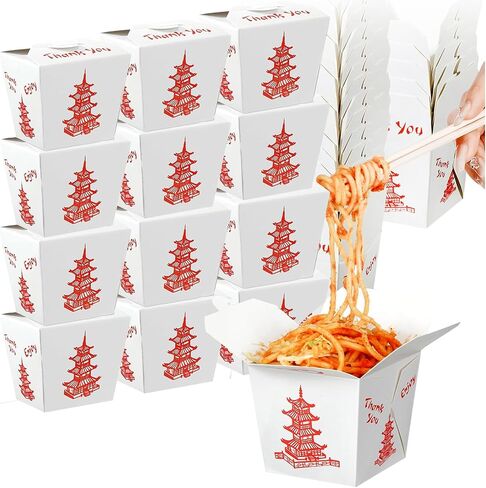 400 Pack 16oz Chinese Pagoda Paper Pail,Disposable Paper Take out Containers Chinese Food Boxes for Picnic, Restaurants, Theme Party Favors Decorations & Food Pail Party Favor in Saudi Arabia