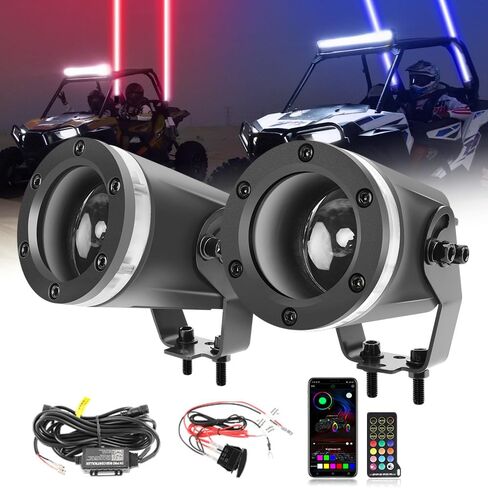 Whipless Whip Lights for Side by Side 2 PCS LED Whip Light Spot Beam Pod Lights Green LED Pods for ATV UTV Can am 1000XP Golf Cart Truck 4x4 Boat Polaris RZR SXS Offroad in Saudi Arabia