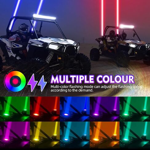 Whipless Whip Lights for Side by Side 2 PCS LED Whip Light Spot Beam Pod Lights Green LED Pods for ATV UTV Can am 1000XP Golf Cart Truck 4x4 Boat Polaris RZR SXS Offroad in Saudi Arabia