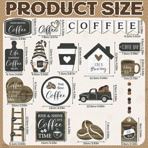 Yaomiao 21 Pcs Farmhouse Tiered Tray Decor Set Rustic Farmhouse Wood Sign Decor Items Vintage Rustic Family Gather Blessed Tiered Tray This is Our Happy Place Sign for Home Kitchen Table Shelf in Kuwait