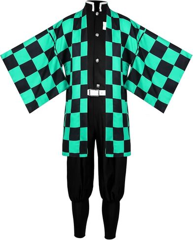 Drofe Tanjirou Zenitsu Cosplay Costume Japanese Anime Kimono Outfit Halloween in Saudi Arabia