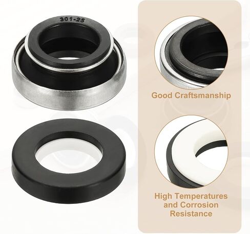 PATIKIL Mechanical Seal Kit, 2 Pcs 25mm / 1 Inch Gas Water Pump Replace Mechanical Shaft Seal Replacements Kit in Saudi Arabia